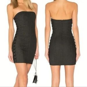 Cinq a Sept Gaia Dark Denim Strapless Mini Dress Size 2